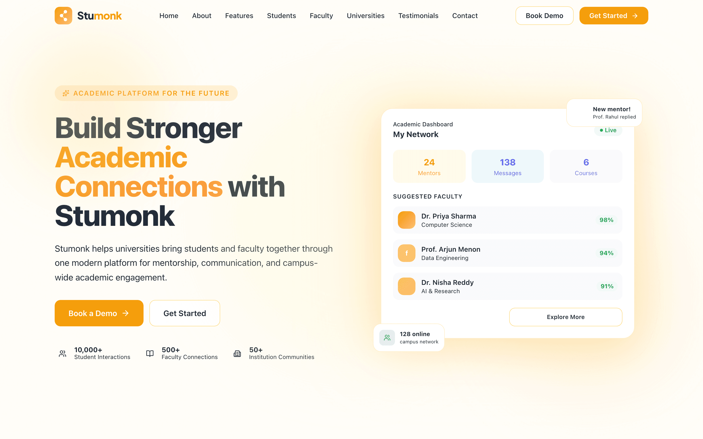 Stumonk — Multi-tenant SaaS interface